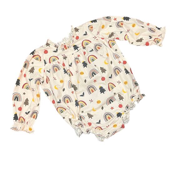 Merce & Me Long Sleeve Romper 4 Holiday Christmas‎ Traditional Classic Novelty - Picture 1 of 10